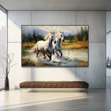 Wild Horses Running Painting